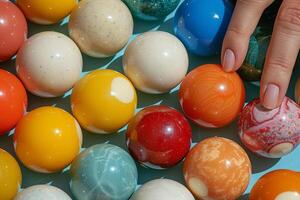 Vibrant Collection of Marbles in Sunlight photo