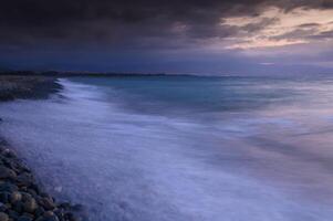 the blue hour over the sunset in the meditereanen sea 5 photo