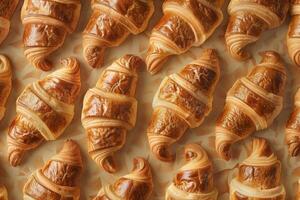 close up photo of several assorted croissants HD wallpaper