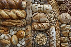 close up photo of several assorted breads HD wallpaper