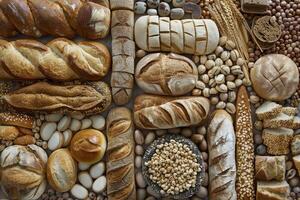 close up photo of several assorted breads HD wallpaper