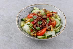 Warm salad with veal for the food delivery website 9 photo