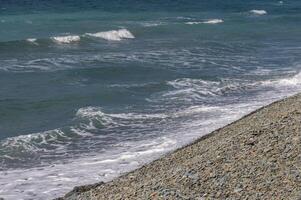 Mediterranean sea and beach in winter in Cyprus 2 photo