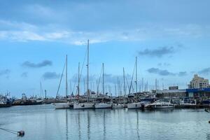 sailing yachts in Port in Limassol Cyprus photo