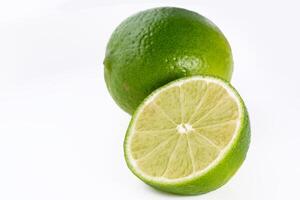 Lime slices isolated on white background 2 photo