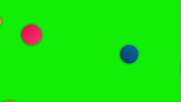 Seamless gradient background for loop playback, colorful abstract circle shape animation on green screen background, 4k animated video