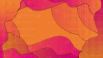 Seamless abstract backdrop pink and orange gradient color liquid shape background swaying like waves, loop animation, 4k animated video