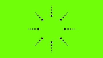 High light with stars effect, stars pointing 2d animation on green screen background, 4k animated video