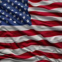 Closeup shot of the waving flag of the united state photo