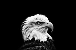 foto realista retrato de un blanco cabeza águila