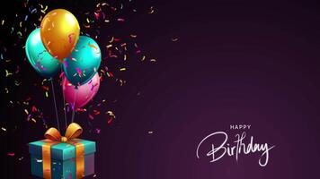 Celebrate a Happy Birthday with balloons and confetti video