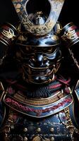 Elegant Samurai Armor Displayed in Majestic Detail photo