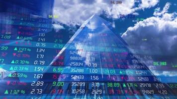 finansiell marknadsföra aktie-handelskurs-data-diagram video