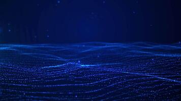 blue particle wave-tumbling-stage-background video