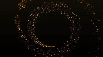 Gold particle backgrounds with golden particle light falling loop video