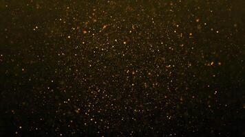 Gold particle backgrounds with golden particle light falling loop video