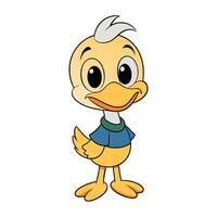 Cute duck cartoon illustration vector