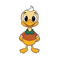 Cute duck cartoon illustration vector