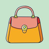 dama hermosa bolso o bolso ilustración. belleza Moda objetos icono concepto. nuevo llegada mujer noche evento bolso diseño. vector