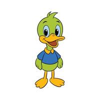 Cute duck cartoon illustration vector