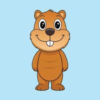 cute beaver cartoon art beaver cartoon illustration animal cartoon design vector