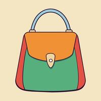 dama hermosa bolso o bolso ilustración. belleza Moda objetos icono concepto. nuevo llegada mujer noche evento bolso diseño. vector