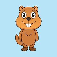 cute beaver cartoon art beaver cartoon illustration animal cartoon design vector