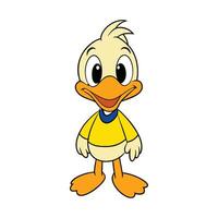 Cute duck cartoon illustration vector