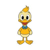 Cute duck cartoon illustration vector