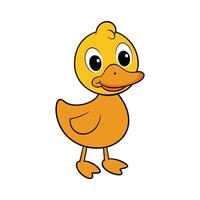 Cute duck cartoon illustration vector