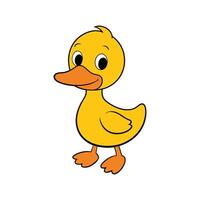 Cute duck cartoon illustration vector