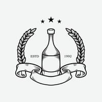 vintage logo template beer brewery vector