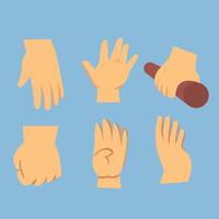 Set of hand elements for creating girl character . Good inspiration for beginner vector