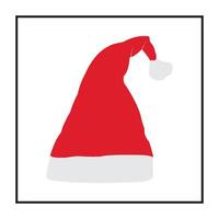 Santa Claus Christmas hat icon vector