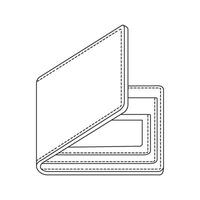 Men's wallet icon vector