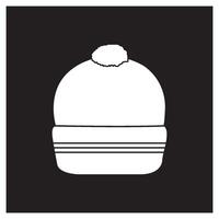 Winter hat icon vector