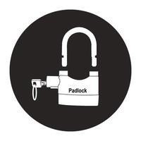 Padlock icon design vector