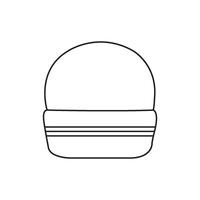 invierno sombrero icono vector