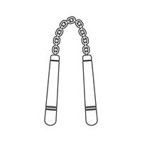 Nunchaku icon design vector