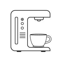 icono de cafetera vector