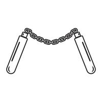 Nunchaku icon design vector