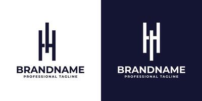 Letters HI and IH Monogram Logo, suitable for any business with IH or HI initials vector