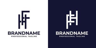 Letters HF and FH Monogram Logo, suitable for any business with FH or HF initials vector