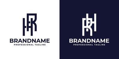 Letters HR and RH Monogram Logo, suitable for any business with RH or HR initials vector