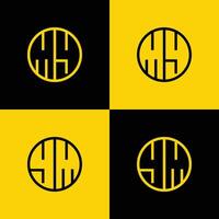 Simple MY and YM Letters Circle Logo Set, suitable for business with MY and YM initials vector