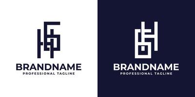 Letters HG and GH Monogram Logo, suitable for any business with GH or HG initials vector