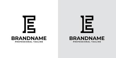 Letters ES or EZ Monogram Logo, suitable for any business with ES, SE, EZ, or ZE initials vector