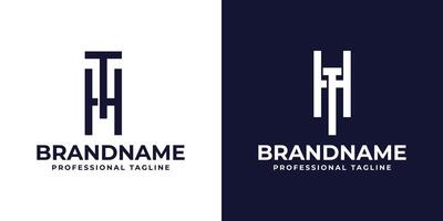 Letters HT and TH Monogram Logo, suitable for any business with TH or HT initials vector