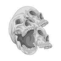 ilustración del cráneo vector