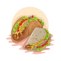 ilustración de tacos vector